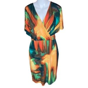Jessica Simpson Dress Orange and Green